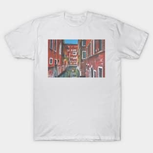 Small Canal With Buildings, Venice T-Shirt